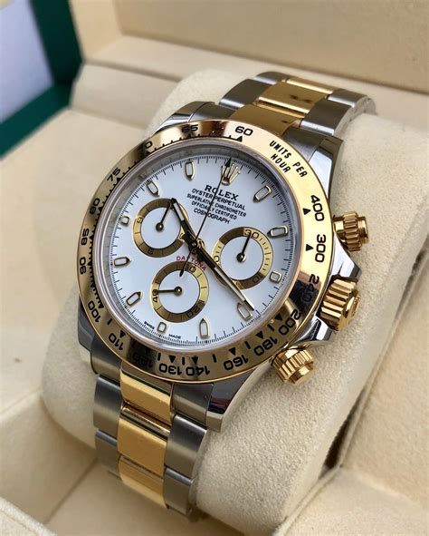 rolex cosmograph daytona two tone oyster bracelet|rolex daytona oyster price.